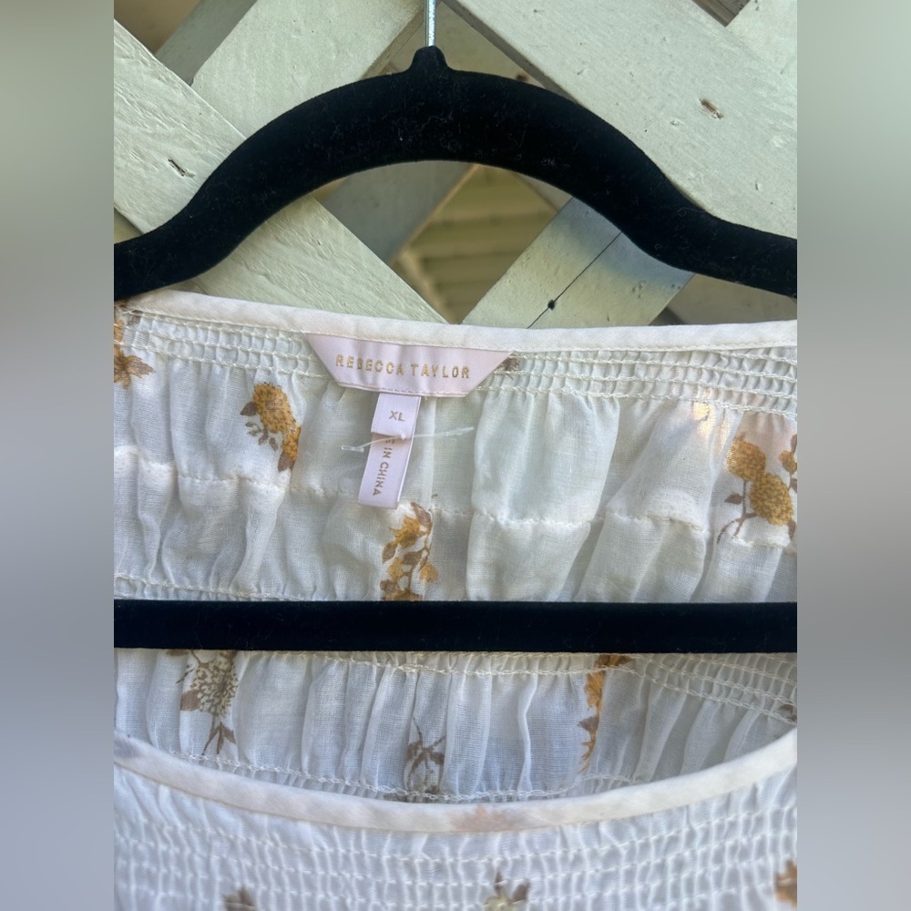 Rebecca Taylor Ines Smocked Blouse - Picture 8 of 10